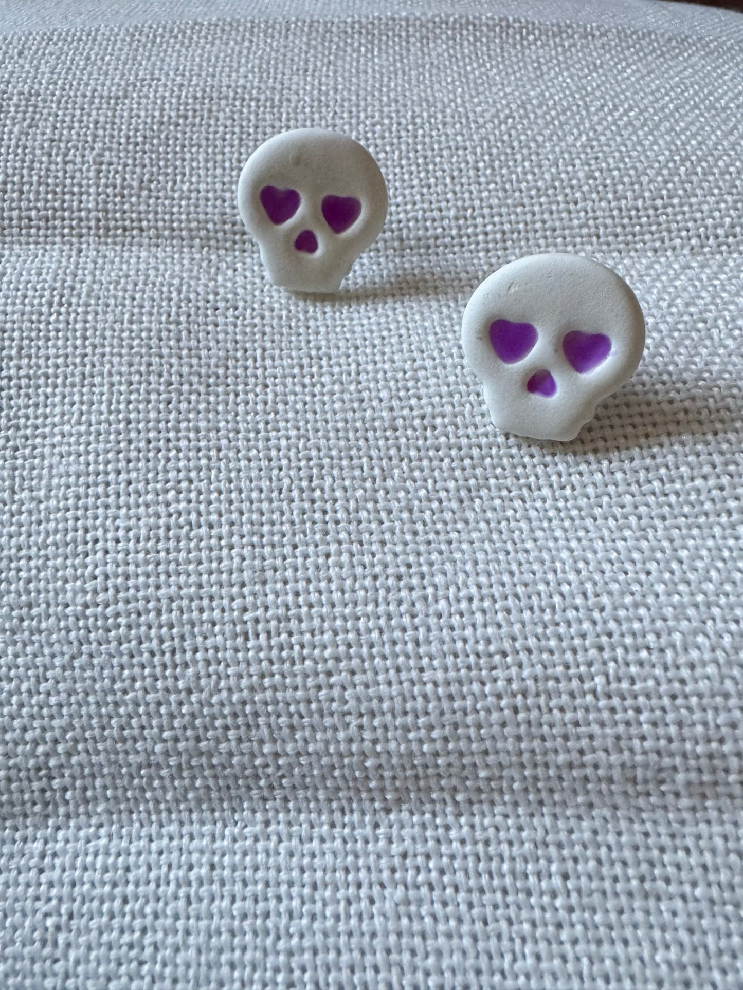 Heart Eye Skull Studs